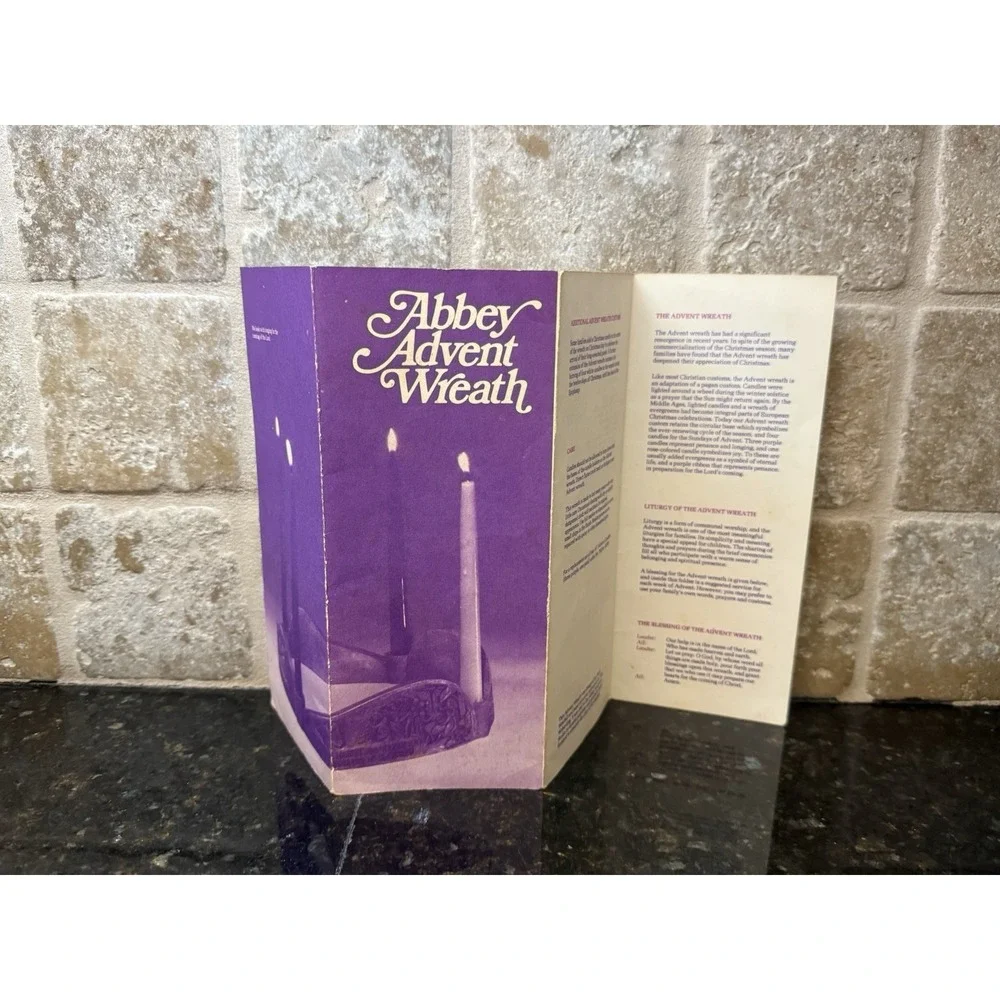 Vintage Abbey Press Advent Candle Wreath Christmas Made‎ in USA